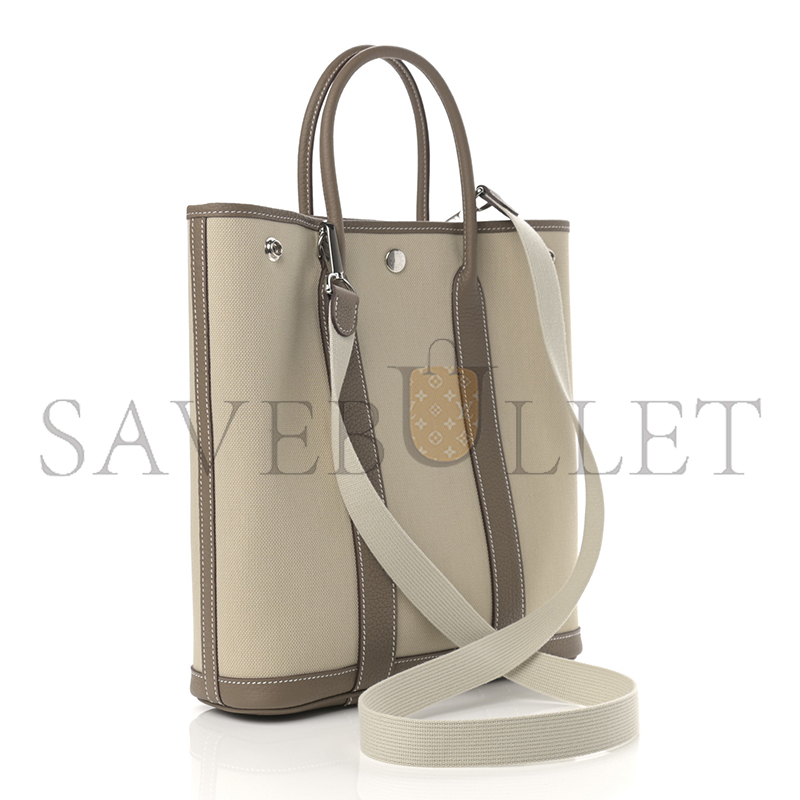 HERMÈS TOILE H NEGONDA GARDEN FILE 28 ETOUPE  (28*23*12cm)